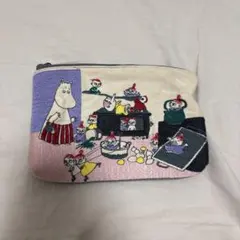 ムーミン リトルミイ 刺繍ポーチ 小物入れ 化粧ポーチ