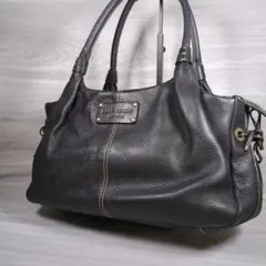 ペレボルサ 2way トートバッグ ショルダー レザー ロゴチャーム y2k