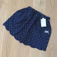 新品♡ネイビー ドット裾スカラップSP♡セラフ、エニィファム、ブリーズ♡