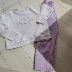 すみっコぐらし パジャマセット 薄紫 ユニクロ UNIQLO 130cm