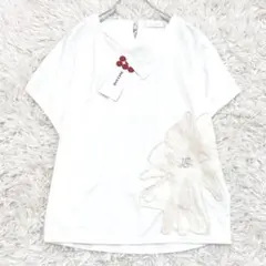 新品未使用 DoCLASSE 半袖カットソー 大きいサイズ 花柄刺繍 XL