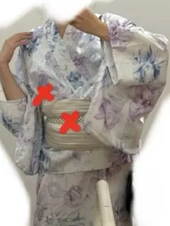 GRL 3点セット2Way水彩花柄セパレート浴衣［fyO23］