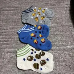 キッズ靴下3足セット（ピザ・フライドポテト・ハンバーガー）