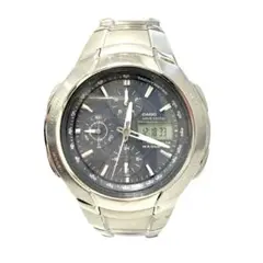 訳有り カシオ 腕時計 電波ソーラー ステンレスベルト クロノグラフ 稼働品