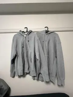 GU グレー パーカー&ジップパーカー2点セット