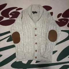 Eddie Bauer 80s 90s 黒タグ ケーブルニット カーディガン