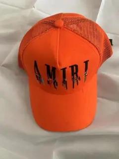 AMIRI オレンジ メッシュバックキャップ