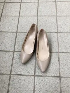ecco パンプス　37 24cm グレージュ　ベージュ