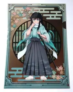 鬼滅の刃　京まふ　時透無一郎＆甘露寺蜜璃　金屏風風クリアファイル