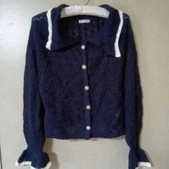 ★アクシーズ　ファム　ポエティック　前開きカーディガン風　ニット★