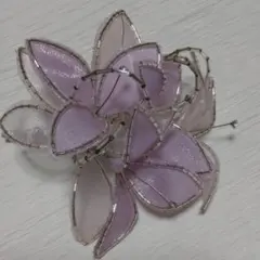コサージュ　薄紫色