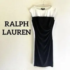 【新品】　RALPH LAUREN(ラルフローレン)白黒　ドレス　パーティー　S