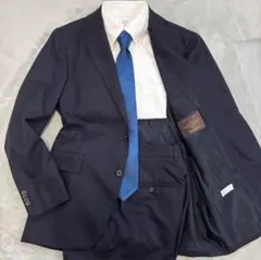 美品✨TAGLIATORE ×カノニコ セットアップスーツ 48 ネイビー 2B