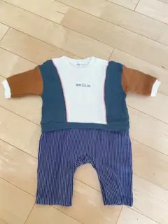 amiliio マルチカラー 長袖ロンパース 70