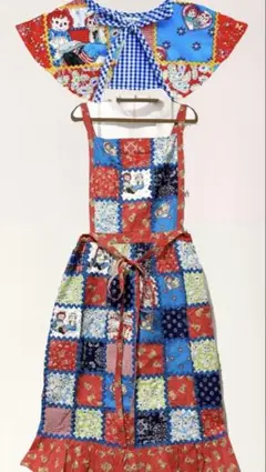 美品(超貴重）ビンテージパッチワークエプロンワンピース 70s vintage パッチワーク エプロン ワンピース - メルカリ