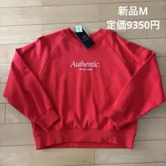 新品　ニューバランス　スウェット　トレーナー　レディース　レッド　M