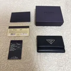 PRADA サフィアーノ 6連キーケース 三角ロゴ 箱・ギャランティカード付