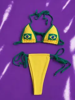 ブラジル国旗デザイン ビキニ セパレート水着のサムネイル