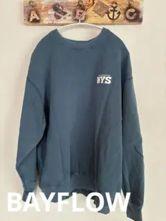 [美品］BAYFLOW ダークブルー トレーナー NYS サイズ４