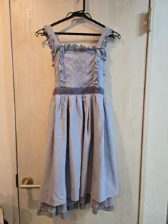 axes femme POETIQUE サックス ワンピース フェミニン