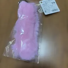 ピンクファーキーホルダー