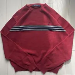90s〜00s NAUTICA ボーダー コットンニット ランズエンド ラルフ