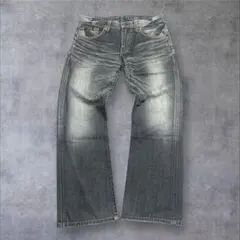 00s archive grunge Black fade denim Y2K