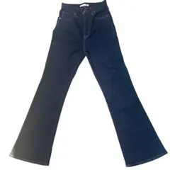 MOUSSY ダークブルー ブーツカット デニム フレアジーンズ 24インチのサムネイル