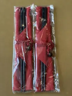 一蘭 箸 2膳セット 赤い箸袋付き