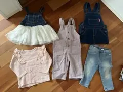 子供服　女の子　デニム　チュールスカート　オーバーオール　コーデュロイ　Tシャツ