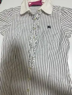 BURBERRY BLUE LABEL ストライプ フリル 半袖シャツのサムネイル