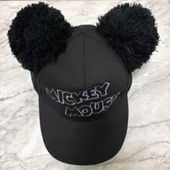 【美品】ミッキーマウス ポンポンキャップ 58cm