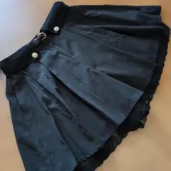 アクシーズファム　黒いプリーツキュロット