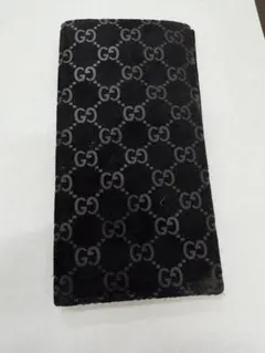 GUCCI GG柄 スエード 二つ折り財布 ブラックのサムネイル