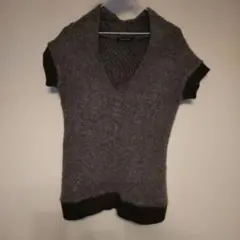 ミズイロインド　切り替え　ニット　セーター