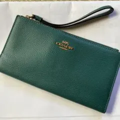 COACH グリーン 長財布　土日のみ値下げ　¥6666→¥5555