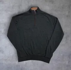 ORVIS ハイゲージ ニット L ダークグリーン メリノウール ハーフジップのサムネイル