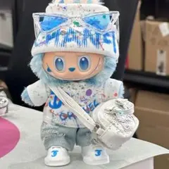 ラブブ服 LABUBU ぬいぐるみ着ぬい 服着せ替え服 5点セット ブルー