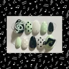 ネイルチップ ウィッシュコア 平成女児 ドット 音符