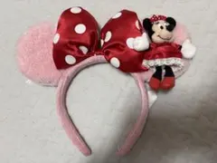 【希少・美品】ミニーマウス ぬいぐるみ付きカチューシャ