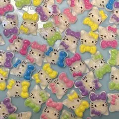 キティ ハローキティ リボン ネイルパーツ 約40個