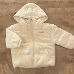 xgirl フード付き中綿コート アイボリー100センチ