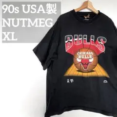 90s USA製 NBA シカゴブルズ Tシャツ NUTMEG XL 黒のサムネイル