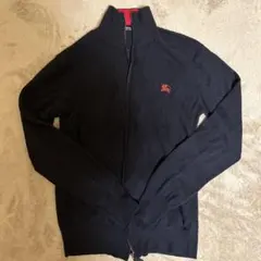 BURBERRY BLACK LABELアーガイルブラックネイビー カーディガン