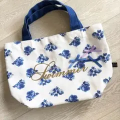 swimmer ブルーローズ柄 ミニトートバッグのサムネイル