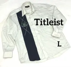 【タイトリスト】Titleist 長袖ゴルフシャツ L アイボリー系