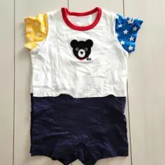 ミキハウス クマ刺繍ロンパース