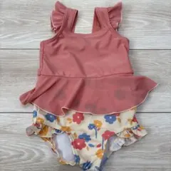 フリル付きベビー水着 95cm以下　ワンピース水着