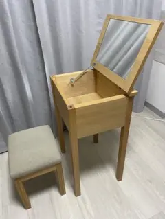 極美品　MUJI 無印良品 ドレッサー & チェア タモ材 ナチユラル 極美品 MUJI 無印良品 ドレッサー & チェア タモ材 ナチユラル