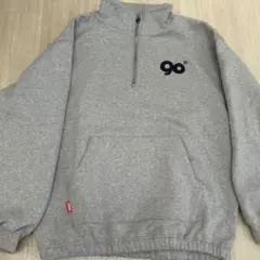 9090 ハーフジップ スウェット グレー
